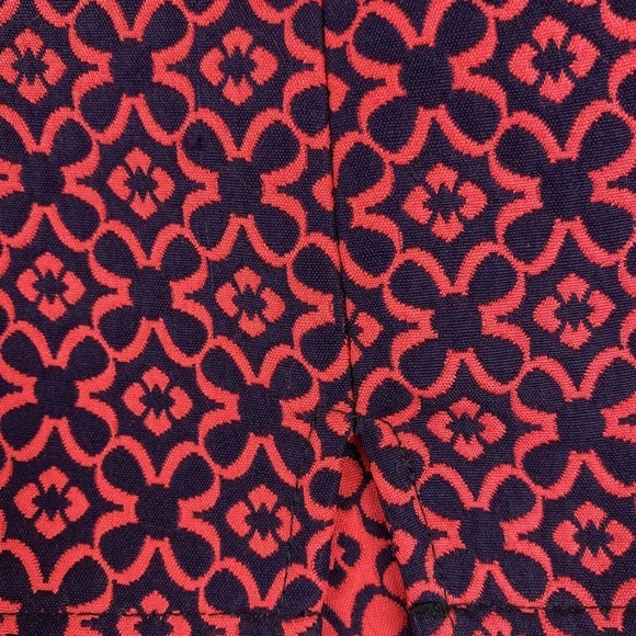 Moonlight Women's S Black Red Geometric Jacquard High Rise Elastic Waist Shorts - Picture 2 of 6